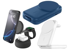 I caricabatterie wireless della Collezione UltraCharge di Belkin supportano la ricarica wireless rapida Qi2.2 25W. (Fonte: Belkin)