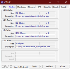 CPU-Z caches