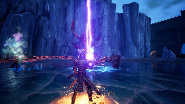 Un'immagine che mostra un attacco in Dungeons of Sundaria.