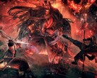 Un'immagine che mostra due personaggi e un mostro in Nioh: Complete Edition.