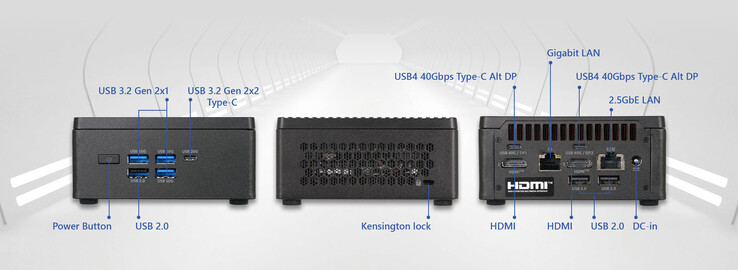 Porte del mini PC (Fonte: ECS)