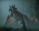 Un drago in Hogwarts Legacy.