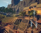 Un’immagine che raffigura un edificio in Survival: Fountain of Youth, attualmente in vendita su Steam.
