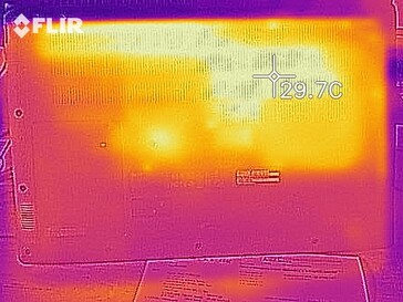 Distribuzione del calore in idle (in basso)