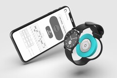 Il monitor Afon per la glicemia (BG) può essere utilizzato con o senza uno smartwatch. (Fonte immagine: Afon - modificato)