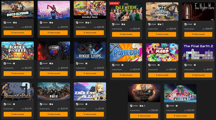 Tutti i giochi inclusi nella collezione (Fonte: Fanatical)