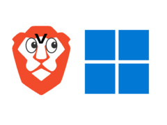 Brave blocca una funzione chiave di Windows 11 per impostazione predefinita. (Fonte immagine: logo Brave e logo Windows 11, con modifiche)