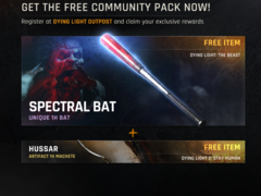 Una schermata di Dying Light: The Beast mostra il Pipistrello Spettrale e il Machete Artefatto Ussaro (fonte: Techland)