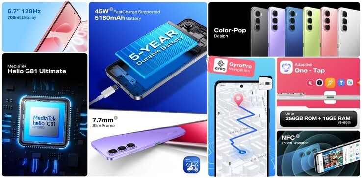 Le caratteristiche principali di Infinix Hot 60i (fonte: Infinix)