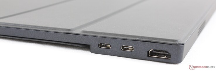 A sinsitra: 2x USB Type-C w/ supporto DisplayPort, HDMI