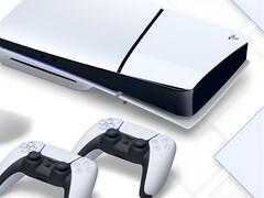 La console PS5 viene mostrata con due controller (Fonte: Sony Interactive Entertainment con modifiche)