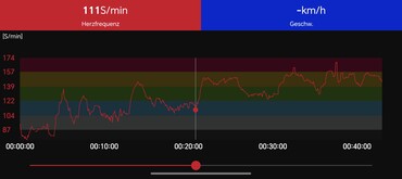 Curva della frequenza cardiaca: Polar H10