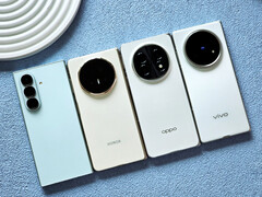 Galaxy Z Fold7, Magic V5, Find N5 e X Fold5, da sinistra a destra. (Fonte: Ice Universe)