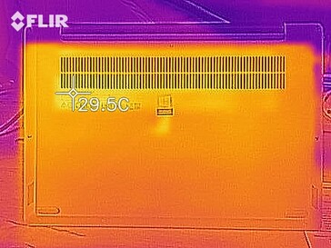 Distribuzione del calore in idle - lato inferiore