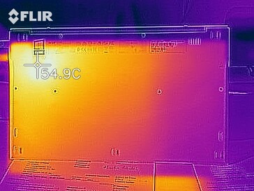 Sviluppo del calore - lato inferiore (sotto carico)