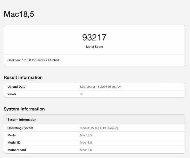 I risultati di Geekbench rivelano prestazioni impressionanti per la GPU Apple M6 a 12 core