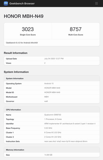 (Fonte: Geekbench)