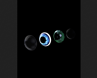 Un rendering con vista esplosa di una Mojo Lens di un giorno. (Fonte: Mojo Vision)