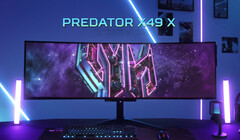 Il Predator X49 X sembra condividere lo stesso pannello QD-OLED Gen 2 delle recenti versioni RedMagic e Philips Evnia. (Fonte: Acer)