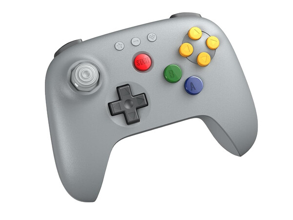 Il controller Bluetooth 8BitDo 64 grigio è disponibile su Amazon. (Fonte: 8BitDo)
