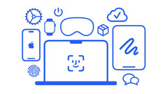 Apple L'app Store mostra un'illustrazione del MacBook con l'icona Face ID (fonte: Apple)