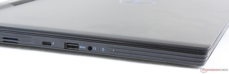Lato Sinistro: USB Type-C + Thunderbolt 3, USB 3.1 Type-A, 3.5 mm combo audio