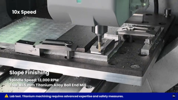 Schermata della lavorazione del titanio di Makera Z1. (Fonte: Makera)