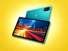 L’Ai+ LapTab è raffigurato nella sua versione tablet, con una fotocamera posteriore e un ampio display
