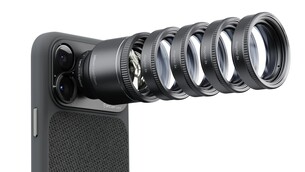 È possibile aggiungere uno o più adattatori macro con ingrandimento 2x (fonte: ShiftCam)