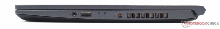 3.porta audio da 5 mm, USB 2.0 Type-A, connettore di alimentazione a barile