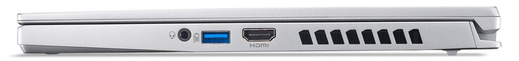 Lato destro: Jack audio, USB 3.2 Gen 2 (USB-A), HDMI 2.1