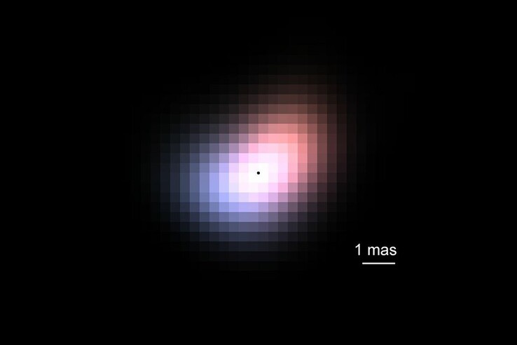 Un'immagine ricostruita del disco intorno a Beta Canis Minoris (Fonte immagine: Yoo Jung Kim/UCLA)