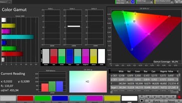 Spazio colore CalMAN DCI P3 - visualizzazione principale, naturale