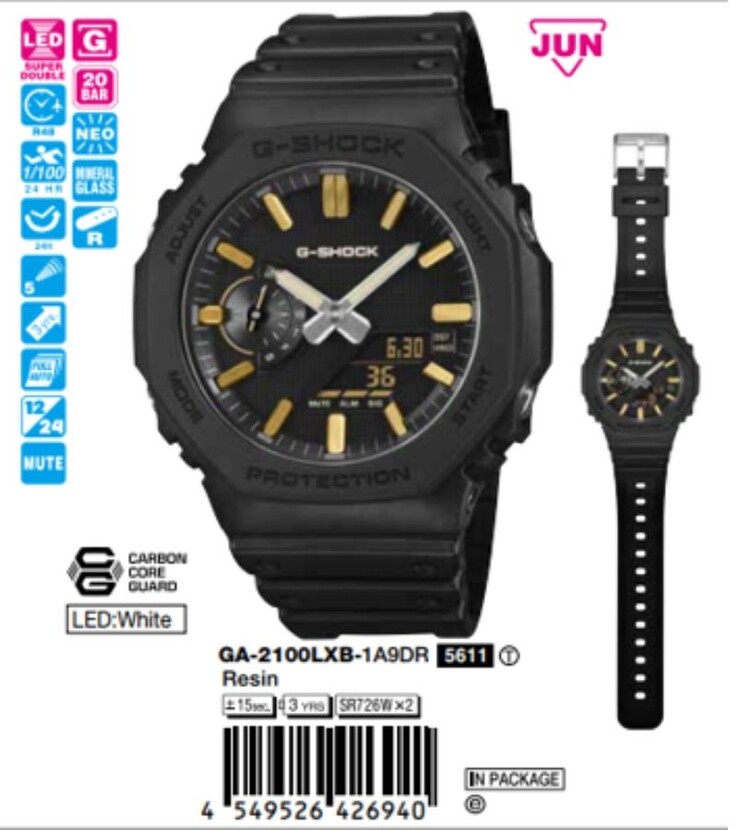 L'orologio Casio G-Shock GA-2100LXB-1A9