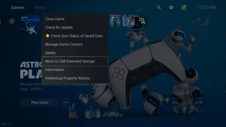 Ora puoi spostare i giochi PS5 su dispositivi di archiviazione esterni (immagine via Sony)