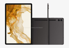 Galaxy Tab S9 FE Plus in uno dei quattro presunti colori di lancio. (Fonte: @OnLeaks &amp;amp; WolfofTablet)