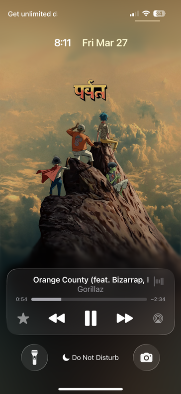 La lockscreen di Apple Music è una delle scelte UI più pulite per questa applicazione - con gli album