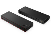 Il nuovo dock Thunderbolt 5 di Lenovo sembra essere relativamente compatto, viste le porte che contiene. (Fonte immagine: via Evan Blass)