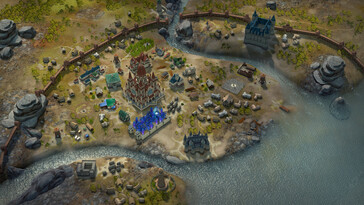 Un'immagine che raffigura una città in Pathfinder: Kingmaker — Enhanced Plus Edition.
