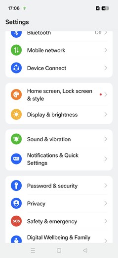 Pagina delle impostazioni