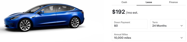 Pagamento in leasing della Model 3 usata con anticipo zero.