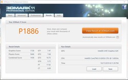 Punteggi 3DMark 11 utilizzando la batteria