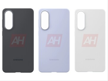 Galaxy L'immagine trapelata di S25 Edge (modificata) mostra la custodia in silicone in tre colori. (Fonte immagine: Android Headlines)