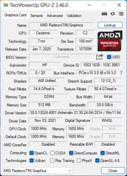 AMD Radeon RX Vega 7 iGPU