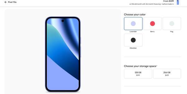 Il nuovo prezzo del Pixel 10a è ora disponibile sul Google Store e su Amazon.