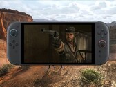 Aggiornamento di Red Dead Redemption Switch 2 in esecuzione sulla console portatile (Fonte: Rockstar Games, Nintendo con modifiche)