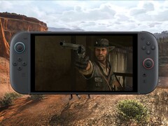 Aggiornamento di Red Dead Redemption Switch 2 in esecuzione sulla console portatile (Fonte: Rockstar Games, Nintendo con modifiche)