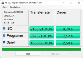 AS SSD - Benchmark di copia