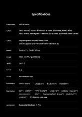 Specifiche tecniche della serie di PC da gioco Neo X1