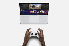 Gioco su un Surface Laptop Studio e un controller Xbox Series. (Fonte immagine: Microsoft)
